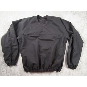 Footjoy Sweater Mens Medium Black Pullover Golf‎ Pockets Activewear